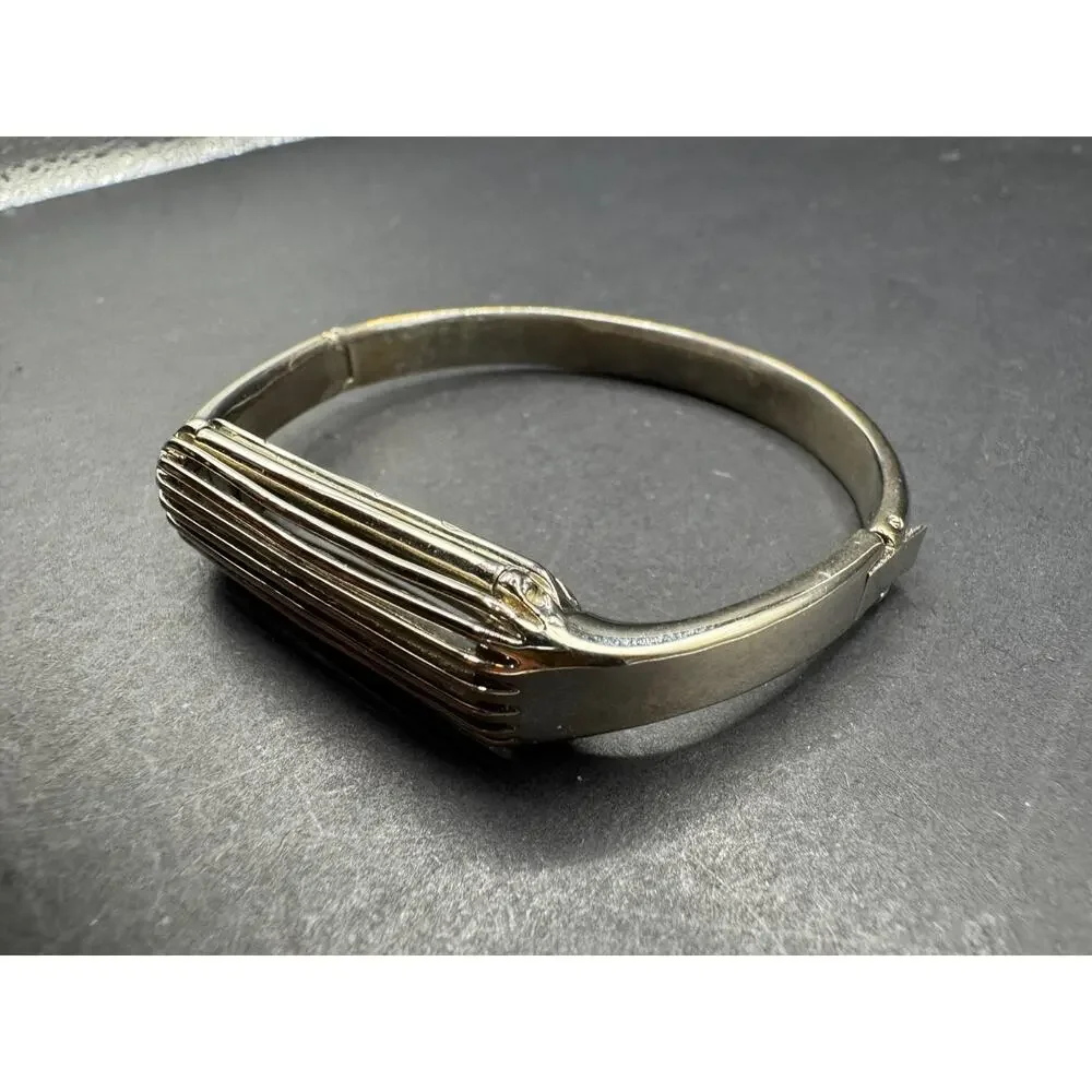 Fitbit Flex 2 Metal Hinged Bangle Bracelet Band Silver Tone Band Only 2.29